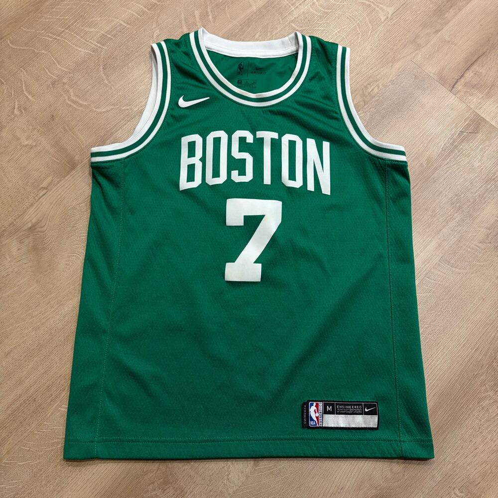 Nike NBA Boston Celtics Jaylen Brown #7 Jersey Swingman Green Youth Boys Medium
